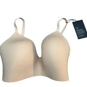 Knix Wing Woman Contour Bra Size 0+ Wireless Warm Sand Nude Comfort 28/30 F